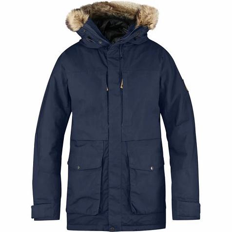 Fjallraven Men Barents Parkas Blue PH295479 Philippines